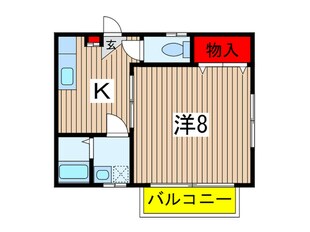 パ－ルハイツＡの物件間取画像